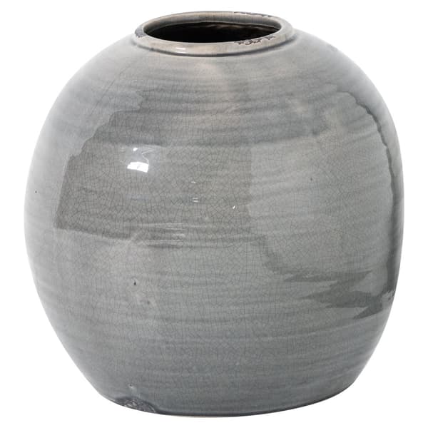 Hill Interiors Garda Tiber glaserad vas Grey 28cm x 29cm x 29cm