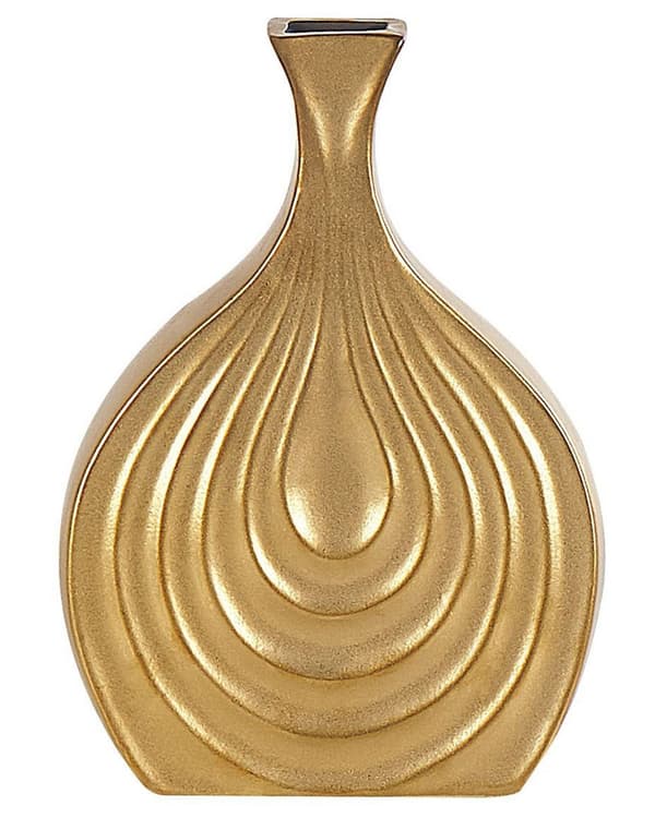 Dekorativ Vase i Guld farve Stentøj 25 cm