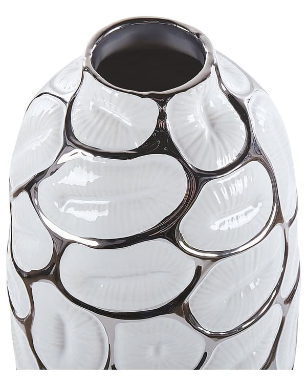 Dekorativ Vase i Hvid farve Stentøj 34 cm