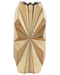 Miniatyrbillede 1 af 8: Dekorativ Vase i Guld Stentøj 37 cm Glamour med Asymmetrisk Stjerne Stråler Mønster Effekt Kommode Skænk Indretning Stue Dekor