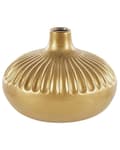 Miniatyrbild 1 av 5: Dekorativ vas Guld Stengods 20 cm Hemtillbehör Bordsskiva Accentstycke Glamourstil