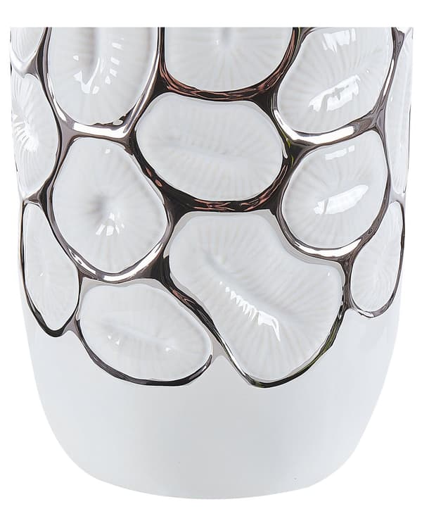 Blomvas Vit Stengods 28 cm Hemtillbehör Accentdel Glamourstil