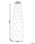 Pikkukuva 3 / 7: Maljakko hopea alumiininen 47 cm suomukuvio moderni sisustus