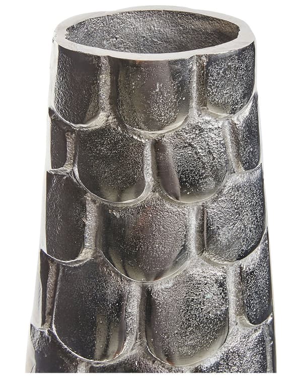 Blomvas Silver Aluminium Metall Dekorativ Kruka Bordsskiva Heminredning Modern Design