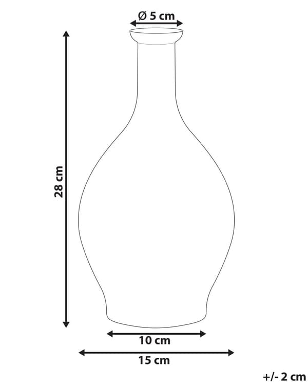 Blomvas Ljusblå Glas 28 cm Handgjord Dekorativ Rund Knoppform Bordsskiva Hem Dekoration Modern Design
