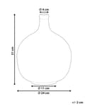 Miniatyrbild 3 av 9: Blomvas Rosa Glas 31 cm Handgjord dekorativ rund knoppform Bordsskiva Heminredning Modern design