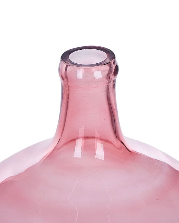 Blomvas Rosa Glas 31 cm Handgjord dekorativ rund knoppform Bordsskiva Heminredning Modern design