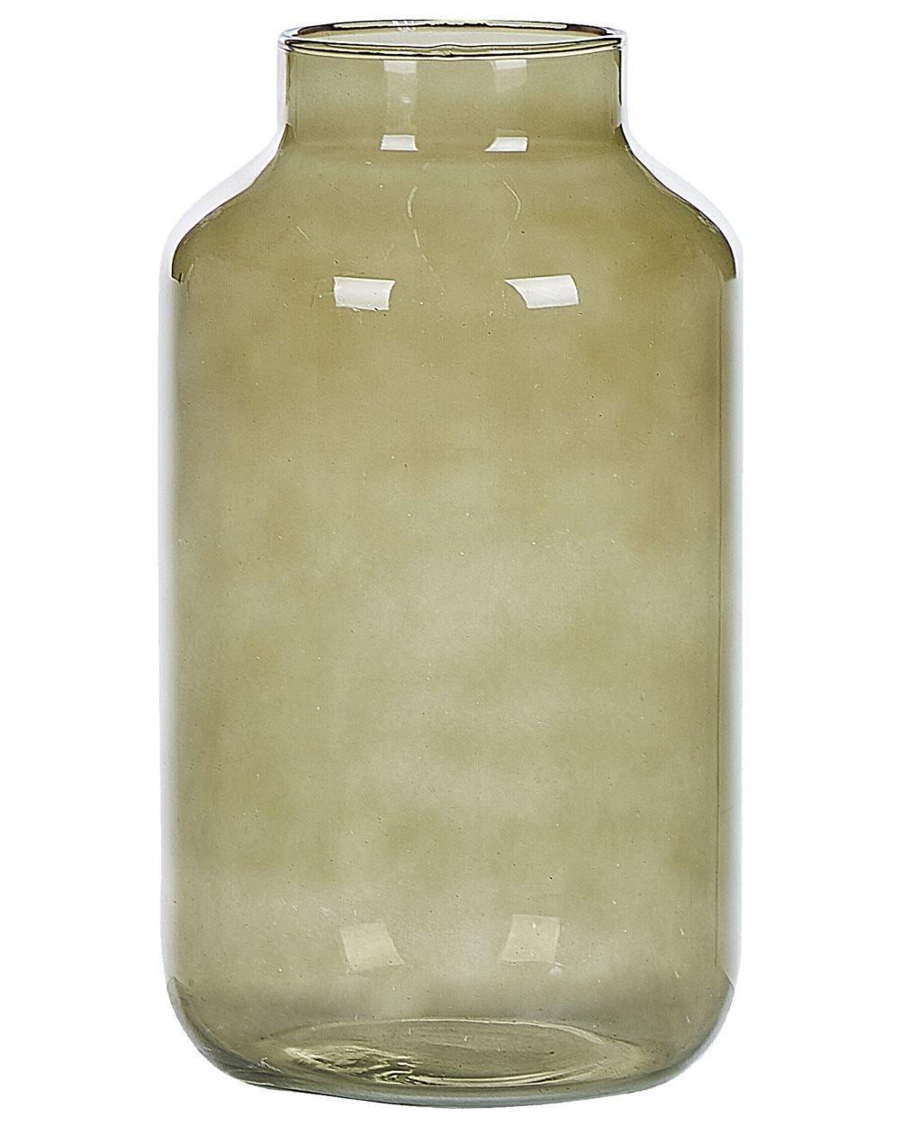 Blomvas 30 cm glas olivgrön DHOKLA
