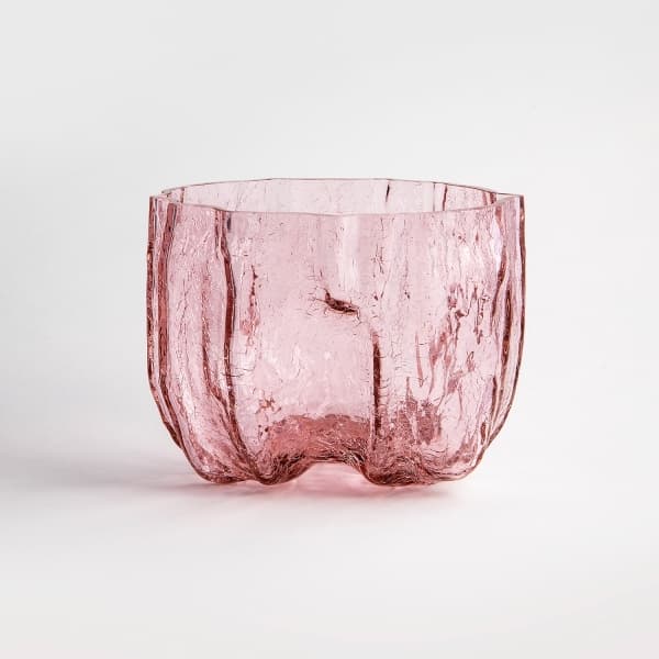 Crackle Vase Pink 17,5 cm - Kosta Boda