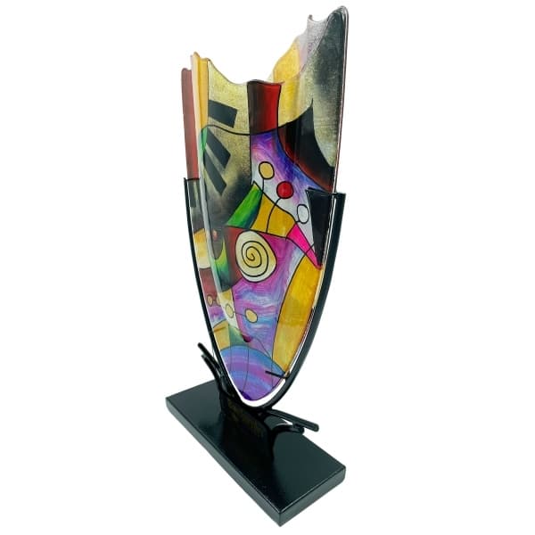 Glasvas Piano & Smidesställning, H 47,5cm - Benjamin