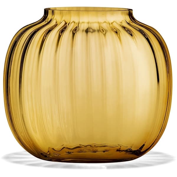 Primula Oval Vas amber H 12,5 cm - Holmegaard
