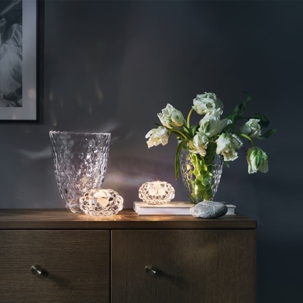 Raspberry Frost Vase, H 16cm - Orrefors
