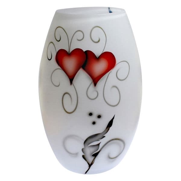 Crystal Ink Vase Heart H 26cm - Nybro