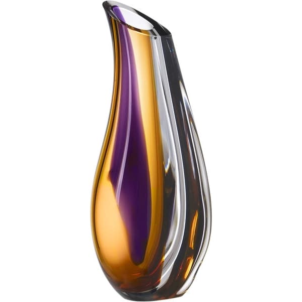 Orchid Vase Lilac/Amber Large - Kosta Boda