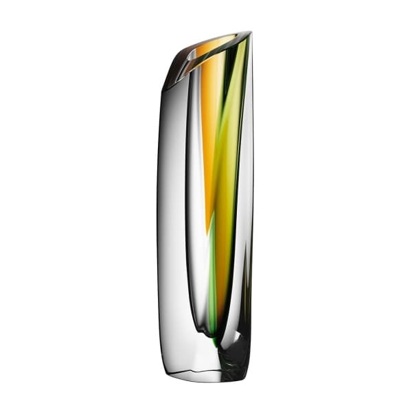 Saraband Vase Green/Amber H 43cm - Kosta Boda