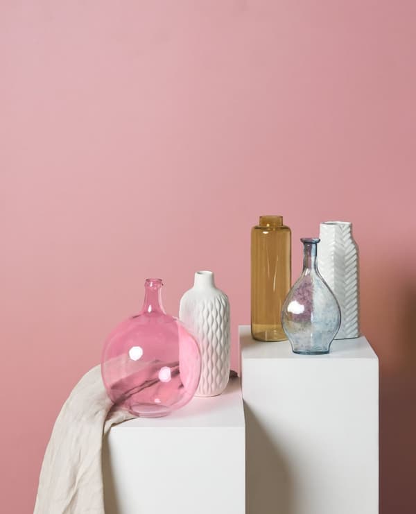 Vase til Blomster Grønt Glas 33 cm Farvet Glas Dekorativ Vase til Bordet