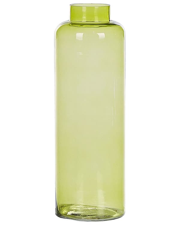 Vase til Blomster Grønt Glas 33 cm Farvet Glas Dekorativ Vase til Bordet