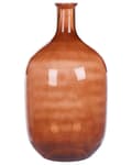 Miniatyrbillede 1 af 7: Vase Gyldenbrun Glas 51 cm Dekorativ Håndlavet Stor Mundblæst Transparent Blomstervase Bordpynt og til Gulv Dekoration Stue Entré indretning
