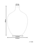Miniatyrbillede 3 af 7: Vase Turkis Glas 39 cm Dekorativ Mundblæst Oval Glasvase Gennemsigtig Stor Gulvvase Design Bordpynt til Vindueskarm Pynteting Blomstervase