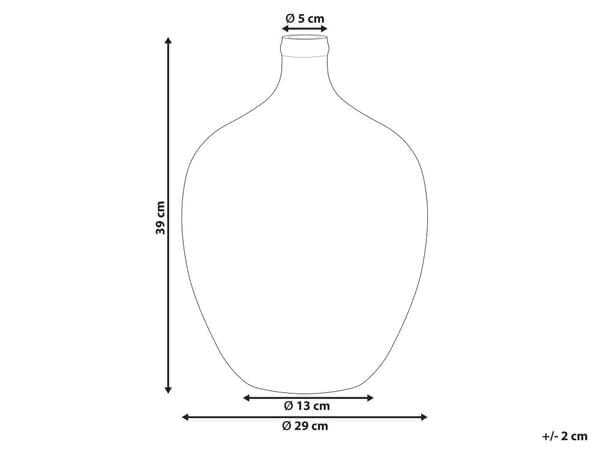 Vase Grøn Glas 39 cm Dekorativ Mundblæst Oval Glasvase Gennemsigtig Stor Gulvvase Design Bordpynt til Vindueskarm Pynteting Blomstervase