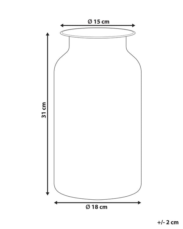 Vase Flerfarvet Iriserende Glas 27 x 15 cm Dekorativ Stor Rund Cylindrisk Mundblæst Blomstervase Bordpynt til Stue Soveværelse Tilbehør