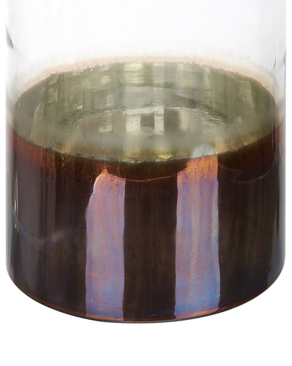 Vase Flerfarvet Iriserende Glas 27 x 15 cm Dekorativ Stor Rund Cylindrisk Mundblæst Blomstervase Bordpynt til Stue Soveværelse Tilbehør