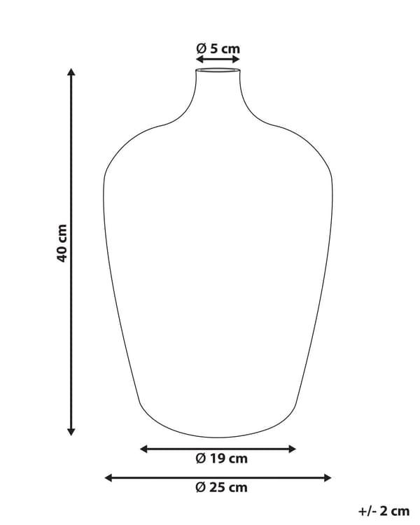 Vase Sølv og Glas 40 x 25 cm Dekorativ Stor Gulv Mundblæst Blomstervase Bordpynt Opbevaring til Stue Soveværelse Entré Tilbehør Indretning