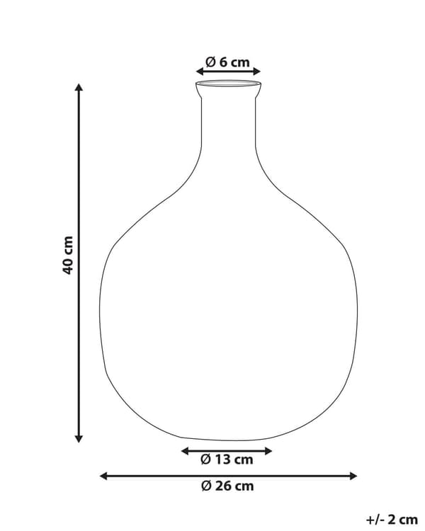 Blomvas Iriserande Flerfärgad Glas 34 cm Handgjord Heminredning Modern design