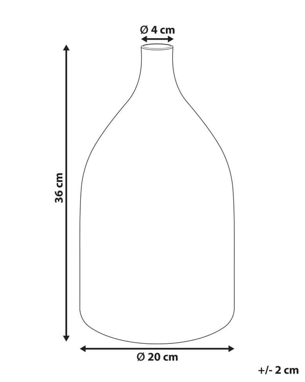 Blomvas Iriserande Glas 36 cm Handgjord Heminredning Modern design