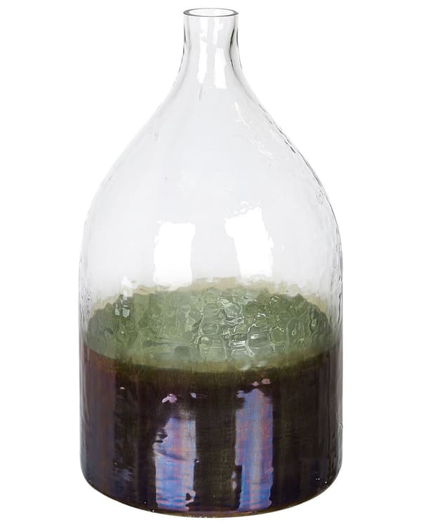 Blomvas Iriserande Glas 36 cm Handgjord Heminredning Modern design