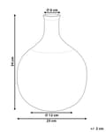 Miniatyrbild 3 av 6: Blomvas Olivgrönt glas 34 cm Handgjord Dekorativ Rund Smal hals Heminredning Modern design