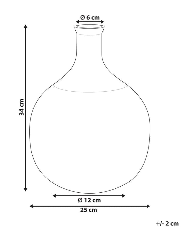 Blomvas Olivgrönt glas 34 cm Handgjord Dekorativ Rund Smal hals Heminredning Modern design