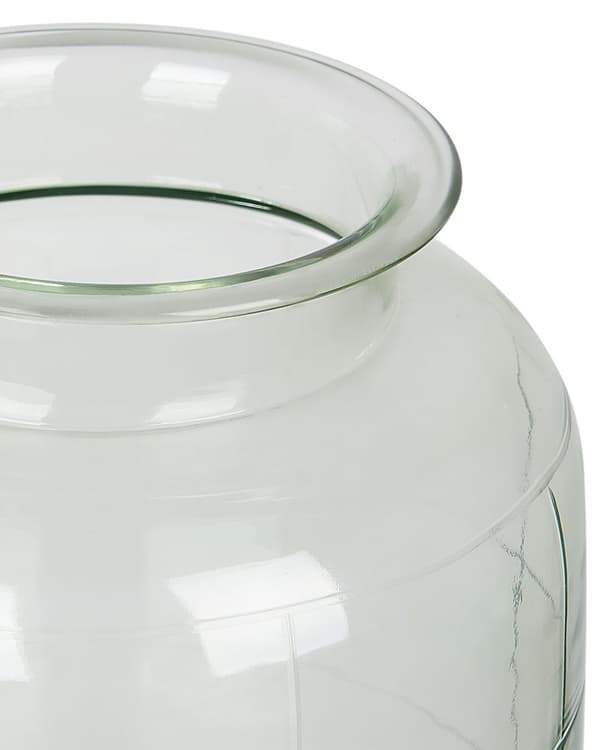 Blomvas Ljusgrön Glas 35 cm Handgjord dekorativ Cylinderform Bordsskiva Heminredning Modern Design