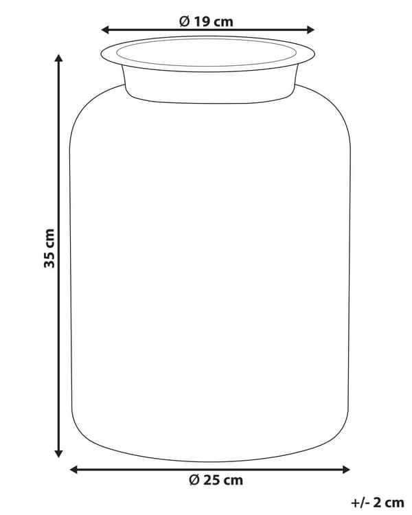 Vase Gylden Brun Glas 35 cm Dekorativ Håndlavet Stor Flot Gennemsigtig Glasvase til Stuen Blomster Opbevaring Cylinderformet Moderne Design