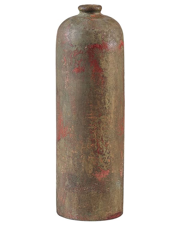 Dekorativ Vase Grønn Kobber Terrakotta Vintage