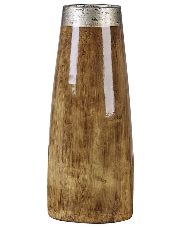 Dekorativ Vase Mørkt Tre Terracotta Elegant