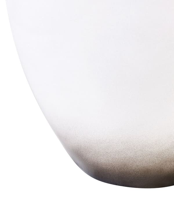 Dekorativ vase Hvit Svart Terrakotta 36 cm Høyglans Håndlaget Moderne design Tilbehør Dekorasjon