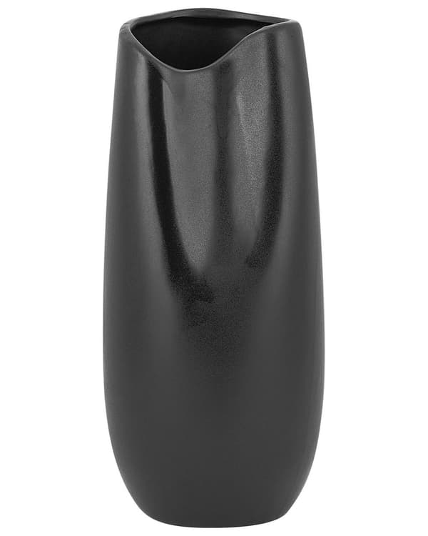 Vase Svart Steintøy 32 cm Blomstervase Dekorasjon Tilbehør Moderne design Glamour