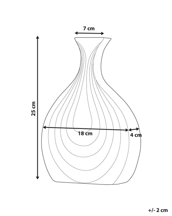 Dekorativ Bordvase Svart Porselen Utskåret Overflate Uregelmessig Form 25 cm