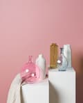 Miniatyrbilde 4 av 5: Blomstervase Hvit Steintøy Blank Riflet Moderne Glamorøs
