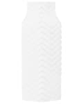 Miniatyrbilde 5 av 5: Blomstervase Hvit Steintøy Blank Riflet Moderne Glamorøs