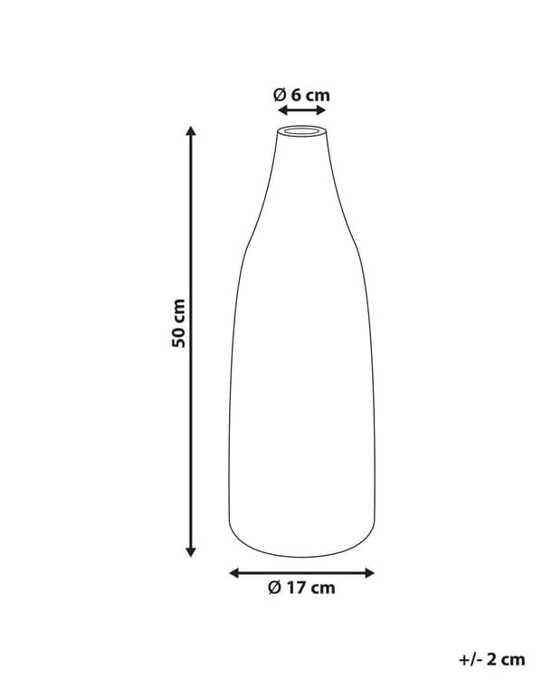Dekorativ vase Svart 50 cm Terrakotta Minimalistisk Moderne Skandinavisk Dekor