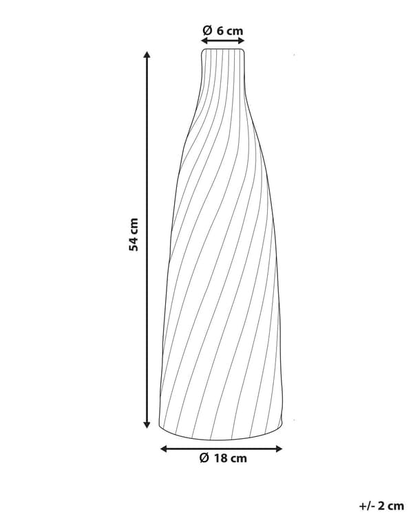 Dekorativ Vase Lysegrønn Grønn 54 cm Terrakotta Minimalistisk Moderne Skandinavisk Dekor