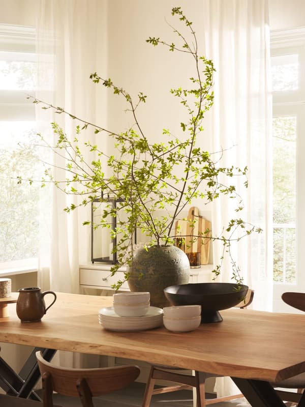 Dekorativ Vase Gullblå Terrakottavase 33 cm Oval Antikvitetslook