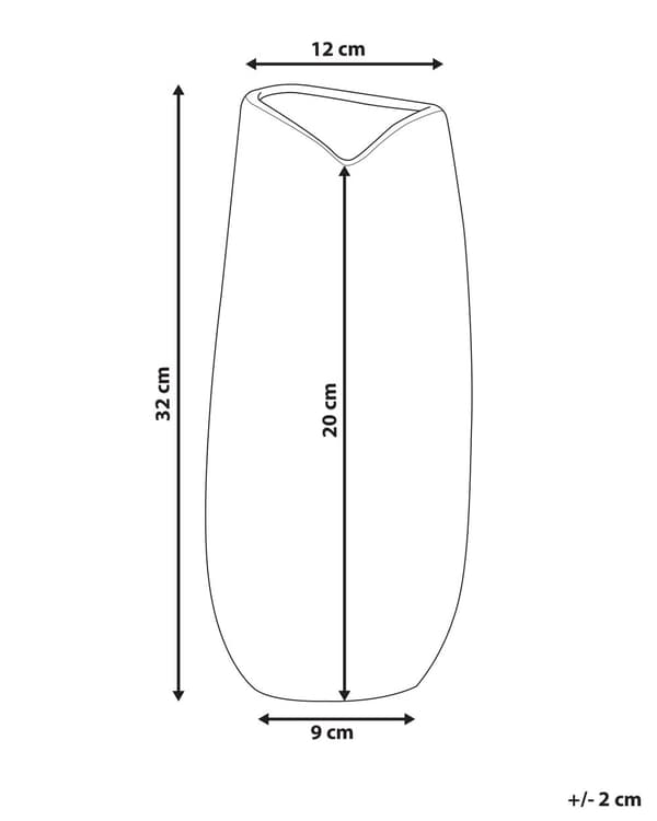 Vase Sølv Steintøy 32 cm Blomstervase Dekorasjon Tilbehør Moderne design Glamour