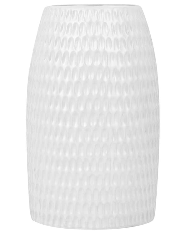 Dekorativ Bordvase Hvitt Steingods 25 cm
