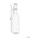 Miniatyrbilde 3 av 7: Blomstervase Sølv Steintøy 45 cm Flaskeform Moderne og glamorøs stil Dekorasjon