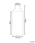 Miniatyrbilde 3 av 8: Dekorativ vase Svart Gull Steintøy 39 cm Flaskeformet Geometrisk mønster Moderne design Dekorasjon Tilbehør Bordvase