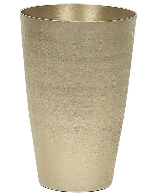 Blomstervase Gull Metall 31 cm Dekorativ Vanntett Moderne Stue Glamour Aksent Stykke