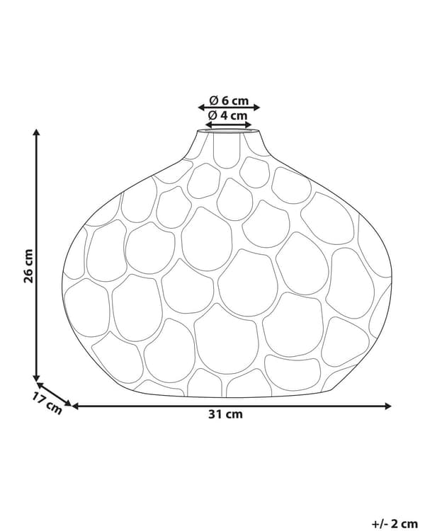 Blomstervase Sølv Aluminium 26 cm Metall Dekorativ Rund Pot Bordplate Hjem Dekorasjon Moderne Design